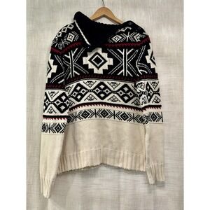 Polo Ralph Lauren Women's XL Cotton-Blend Fair Isle Turtleneck Pullover Sweater